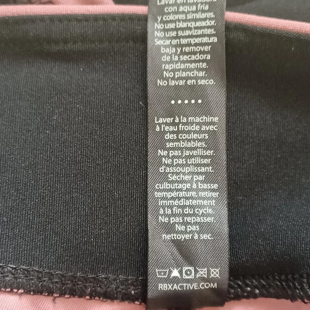 RBX Active Leggings Women's M Black Pink Gray Colorblock‎ Athleisure Yoga Pants